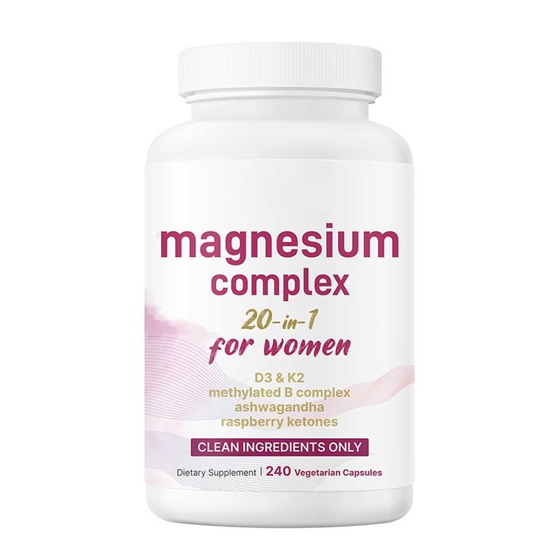 20-in-1 Magnesium Complex for Women — with D3, K2 & Methylated B Vitamins