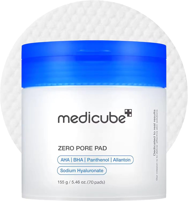 Medicube Zero Pore Pads 2.0 — AHA + BHA Exfoliating Toner Pads (70 Pads)