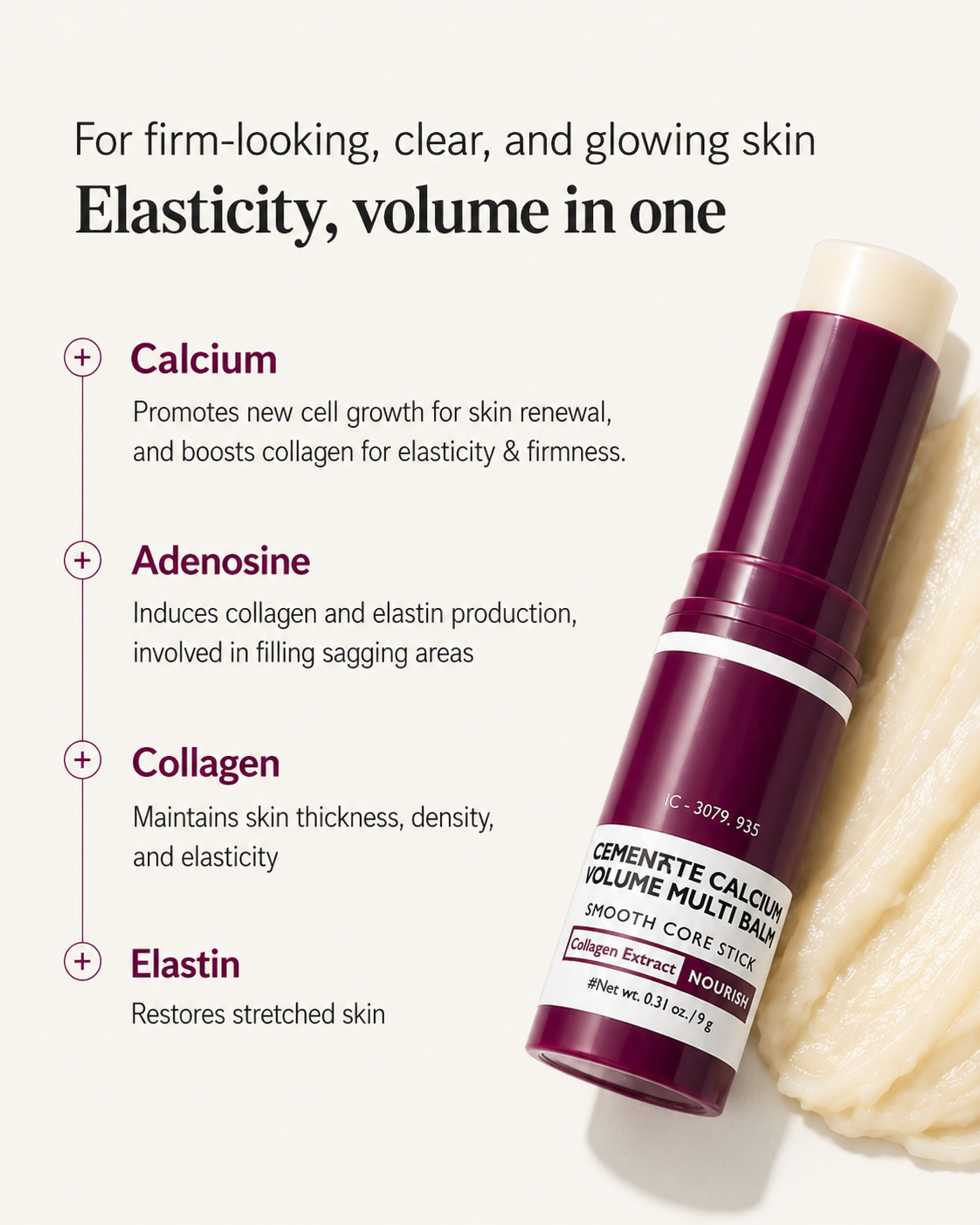 Dr.Melaxin Calcium Volume Multi Balm | Eye, Smile Lines & Neck